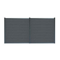 WPC Sichtschutzzaun CALLADO PREMIUM 2 x Element + 3 x Pfosten - Höhe: 185 cm - Anthrazit, Kunststoff (253/185cm) - Home Deluxe