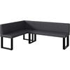ECKBANK PETER_U - Grau, Leder (142/196cm) - Meblini