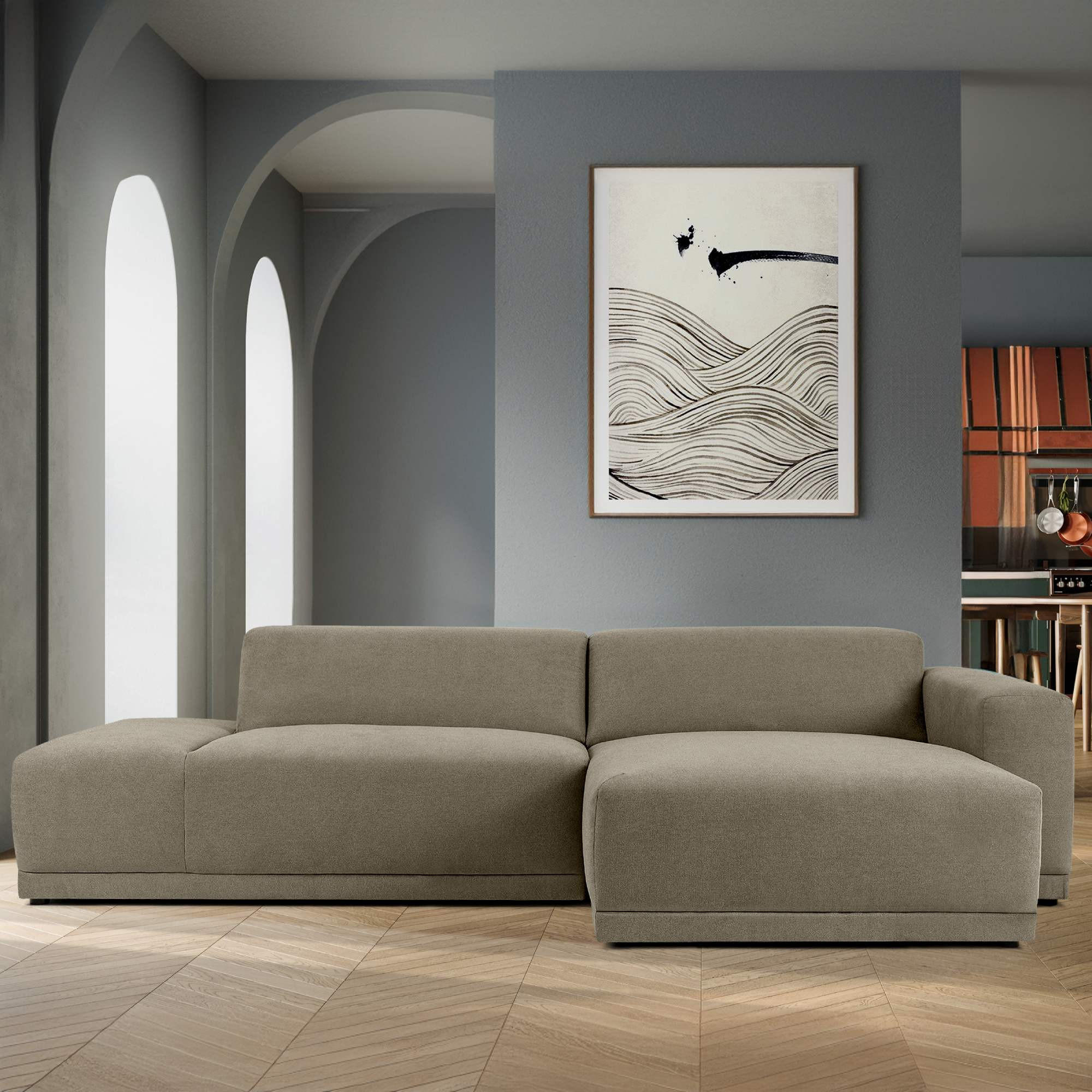 Thumbnail - Konsimo® Ecksofa, Ecru, Textil, 5-Sitzer, L-Form,L-Form, 280x160 cm, Wohnzimmer, Sofas & Couches, Wohnlandschaften, Ecks...