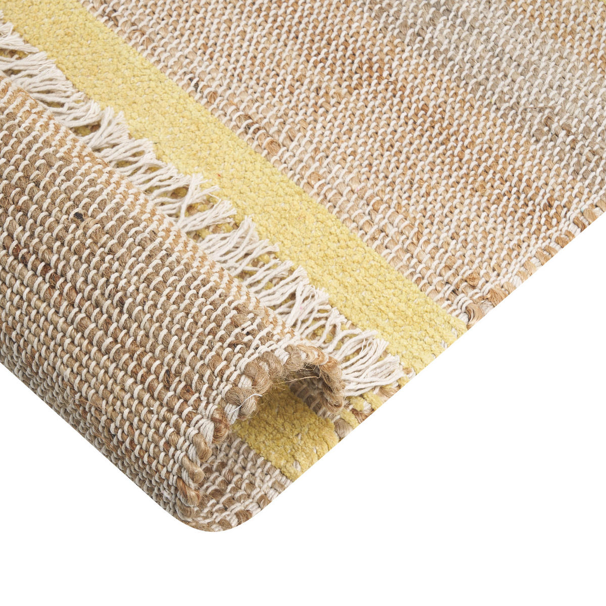 TEPPICH geflochten Talpur 230/160 cm - Beige, Naturmaterialen (160/230cm) - Beliani