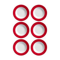 SUPPENTELLER Doppio Rot ø 22 cm 6er Set - Rot, Keramik (22cm) - Ritzenhoff Breker
