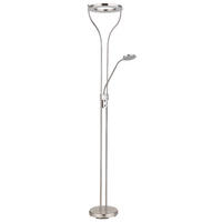 LED STEHLEUCHTE EBRO Silber satiniert Chrom - Silberfarben, Metall (35/30/194cm) - Globo Lighting