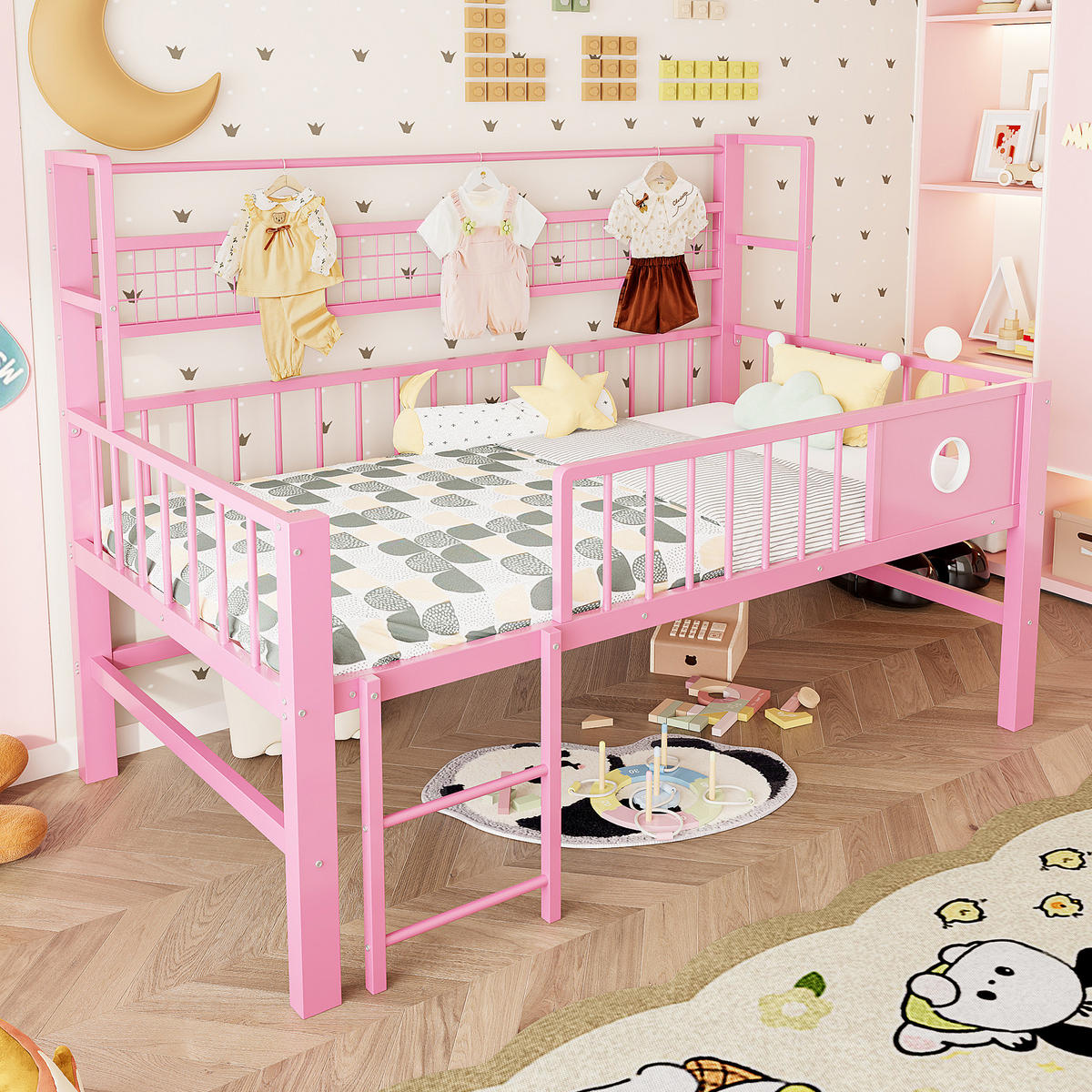 HOCHBETT Metall 90/200 cm Rosa - Pink, Metall - Raumix