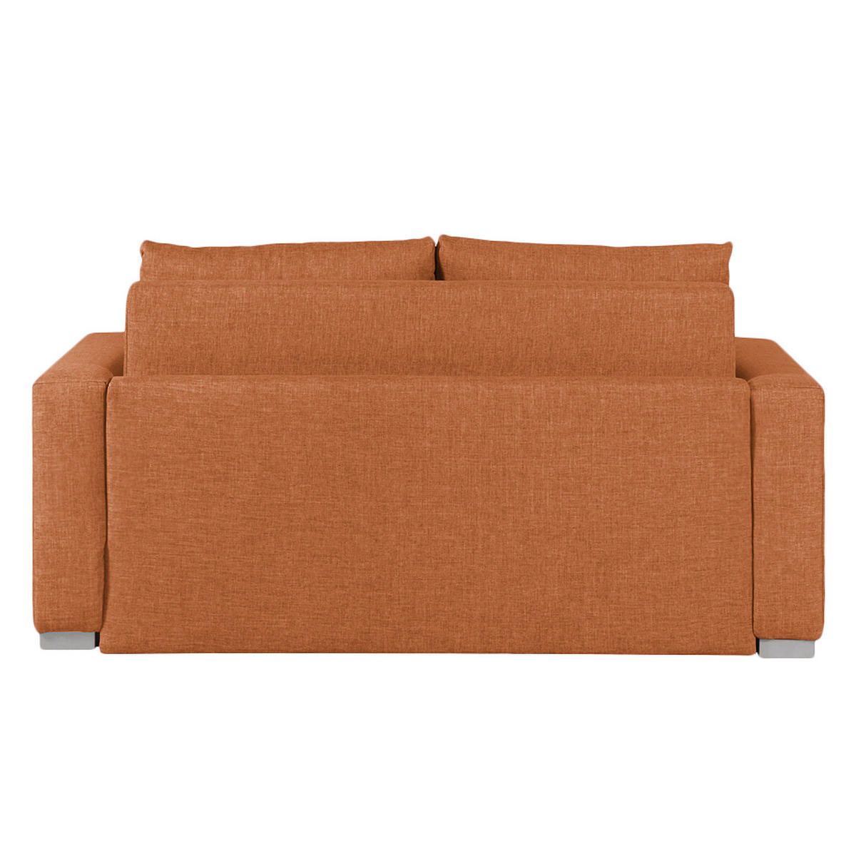 SCHLAFSOFA - Silberfarben/Orange, Textil (173/90/90cm) - home24