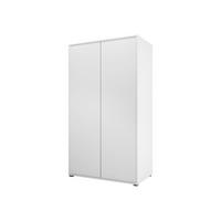 KLEIDERSCHRANK Gesita 2D - Silberfarben/Weiß, Holzwerkstoff/Kunststoff (100/178/59cm) - MIRJAN24