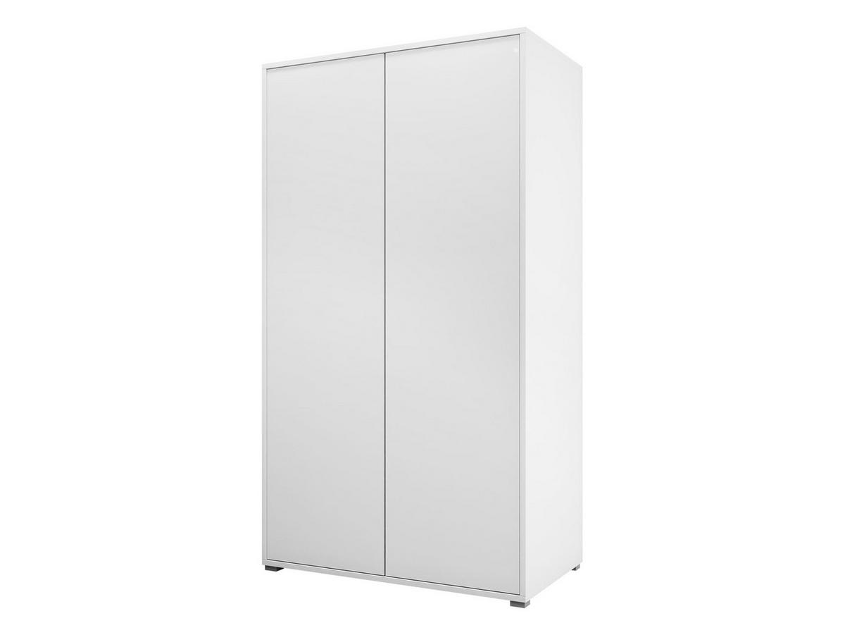 KLEIDERSCHRANK Gesita 2D - Silberfarben/Weiß, Holzwerkstoff/Kunststoff (100/178/59cm) - MIRJAN24