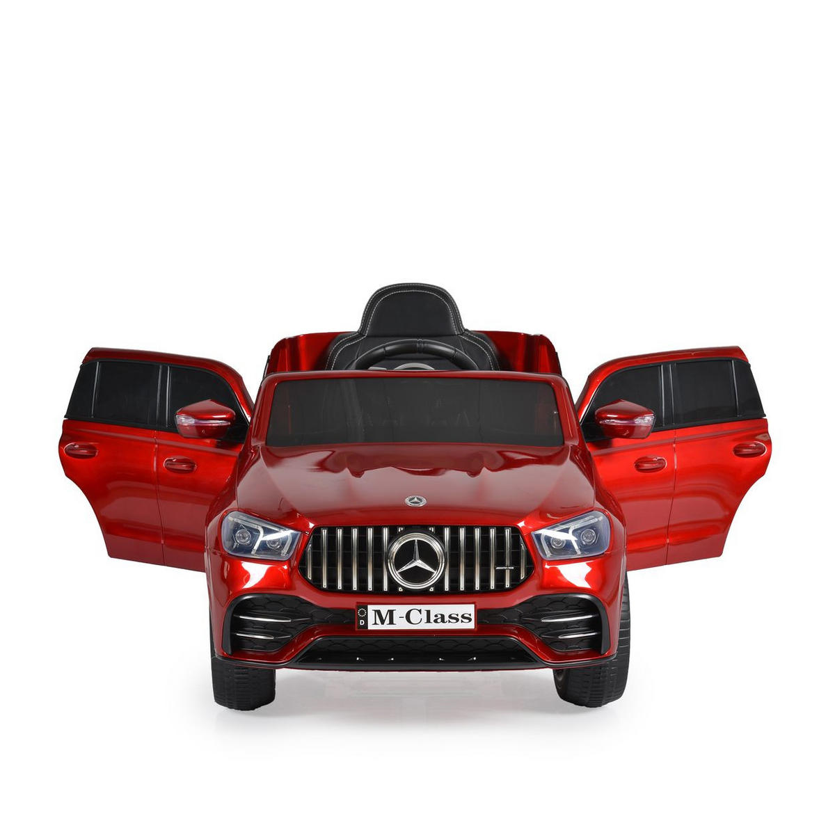 ELEKTROAUTO Mercedes M Klasse W166 rot EVA-Reifen, Fernbedienung, Musik - Rot, Kunststoff (112/71/59cm) - Moni