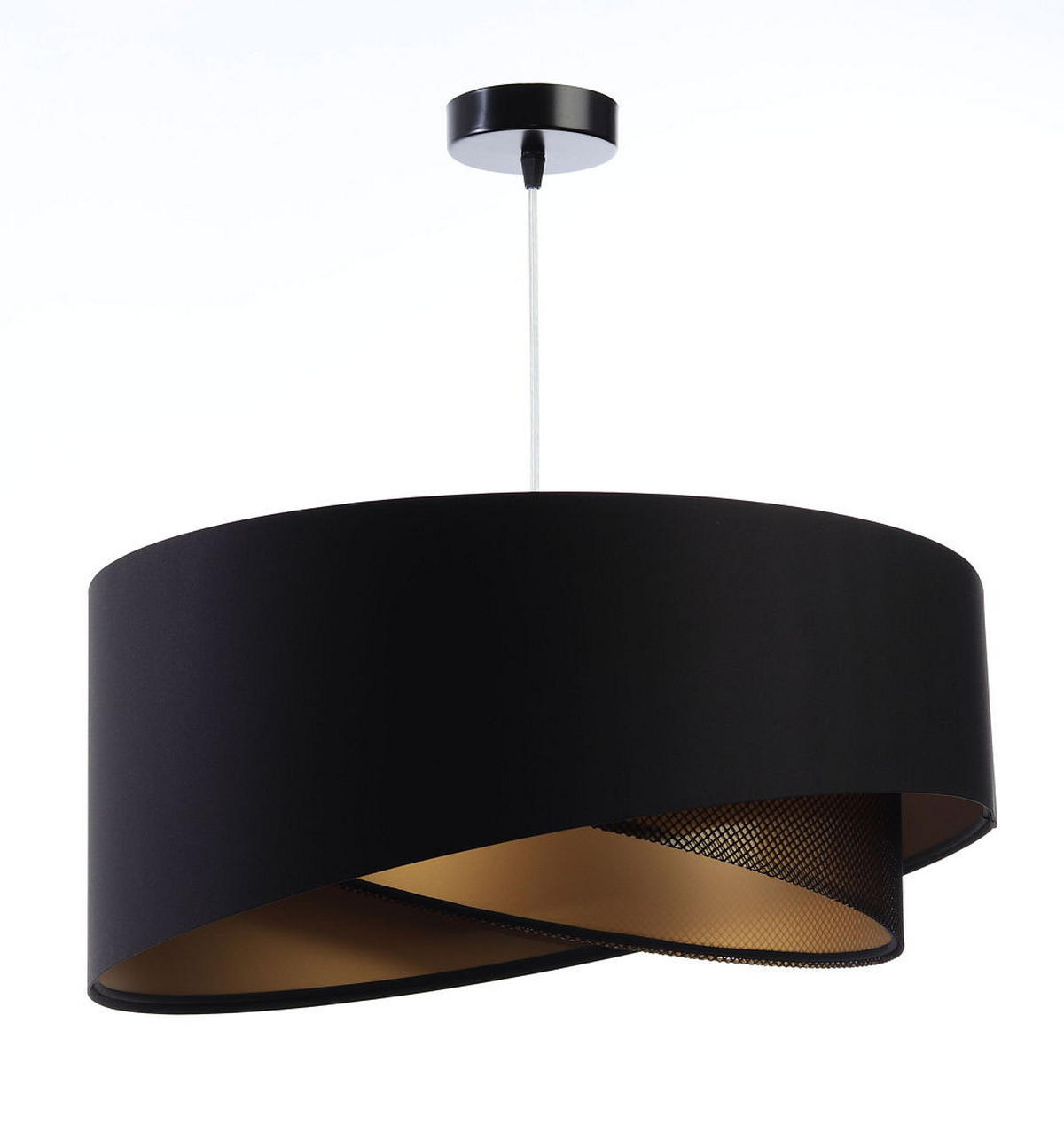 HÄNGELEUCHTE Gold 50/23 cm - Goldfarben/Schwarz, Kunststoff (50/1.3/23cm) - ONZENO