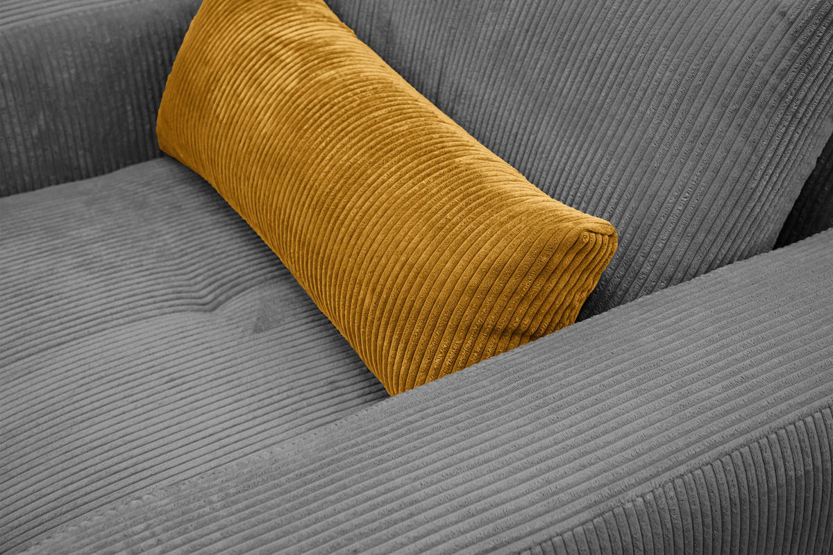 SESSEL OLI in Cordstoff dunkelgrau - Dunkelgrau, Holz/Textil (130/91/108cm) - Courtois Laville