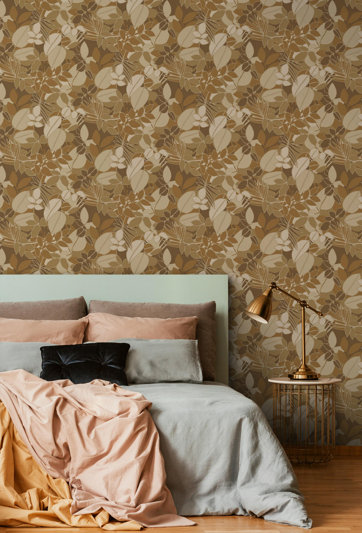 TAPETE Blätter 50 x 900 cm - Braun, Papier (50/900cm) - ESTAhome