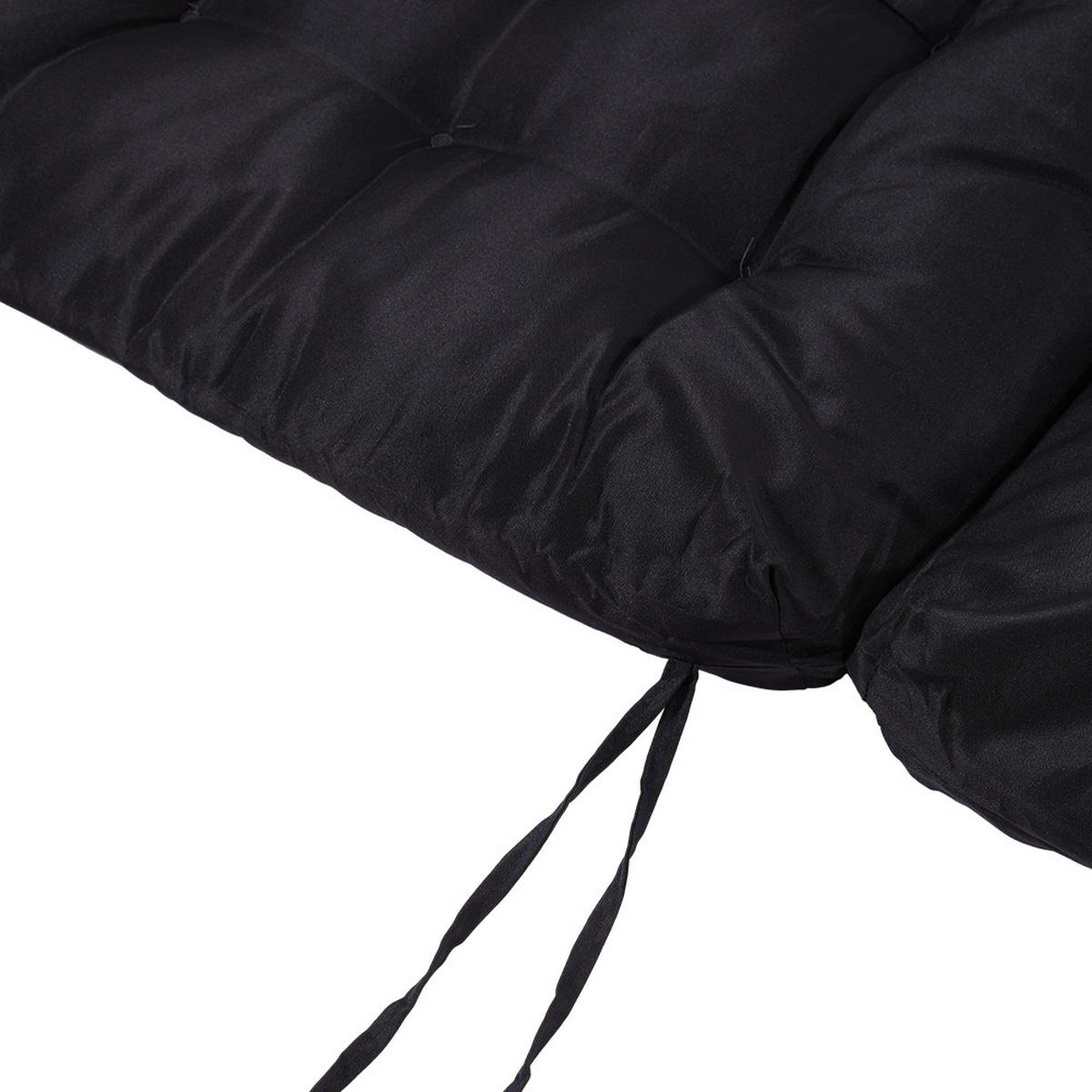 STUHLKISSEN aus Polyester PP-Baumwolle in Schwarz Wasserfest 125 x 53 cm - Schwarz, Textil (53/125cm) - Livingandhome