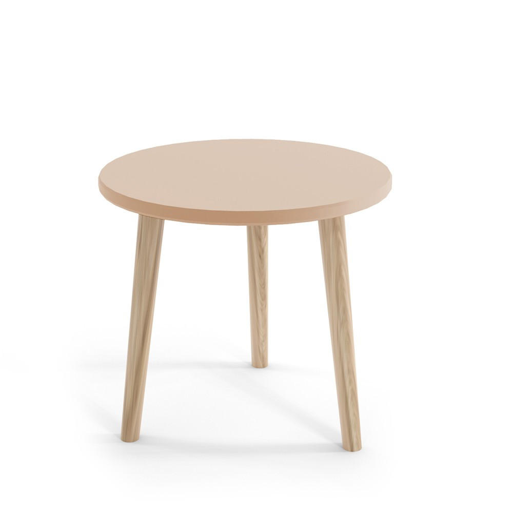 COUCHTISCH Ikon Macchiato, mit Holz Beine - Beige/Braun, Holz/Holzwerkstoff (67/67/49cm) - Bettso