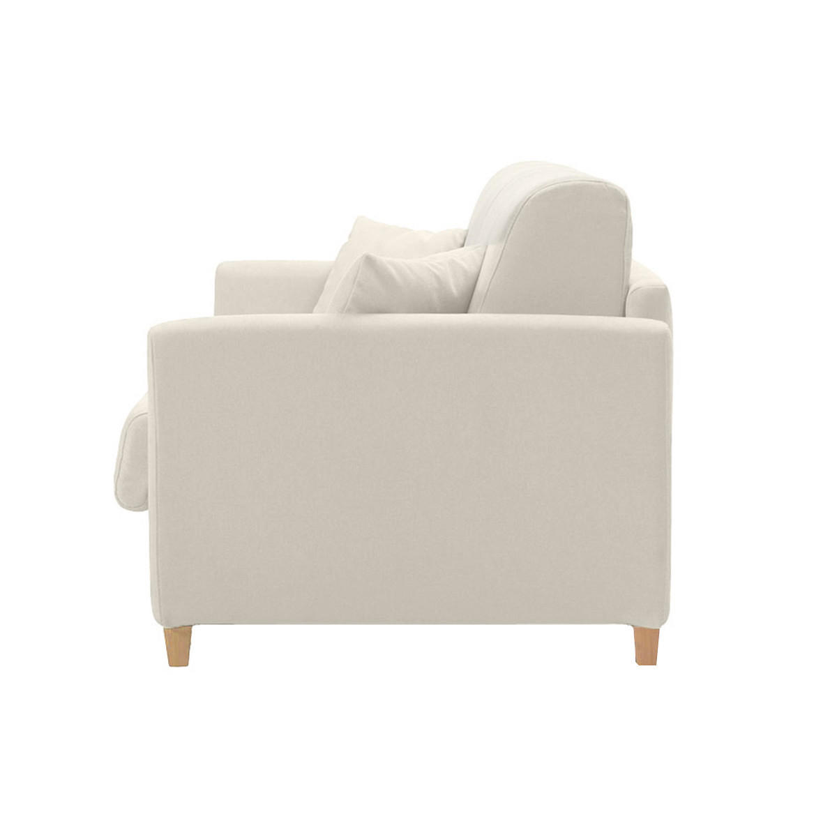 SCHLAFCOUCH Beige Matratze 13 cm 2-3-Sitzer SKANDY - Beige, Textil (95/95/156cm) - Miliboo