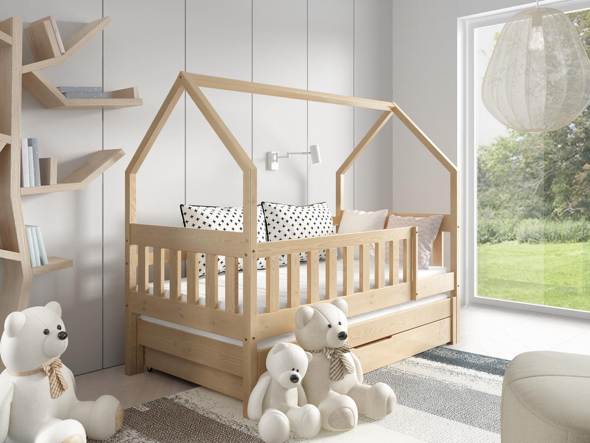 KINDERBETT BAMBINA 80x160 cm Kieferfarben - Kieferfarben, Holz (80/160cm) - MASSENO