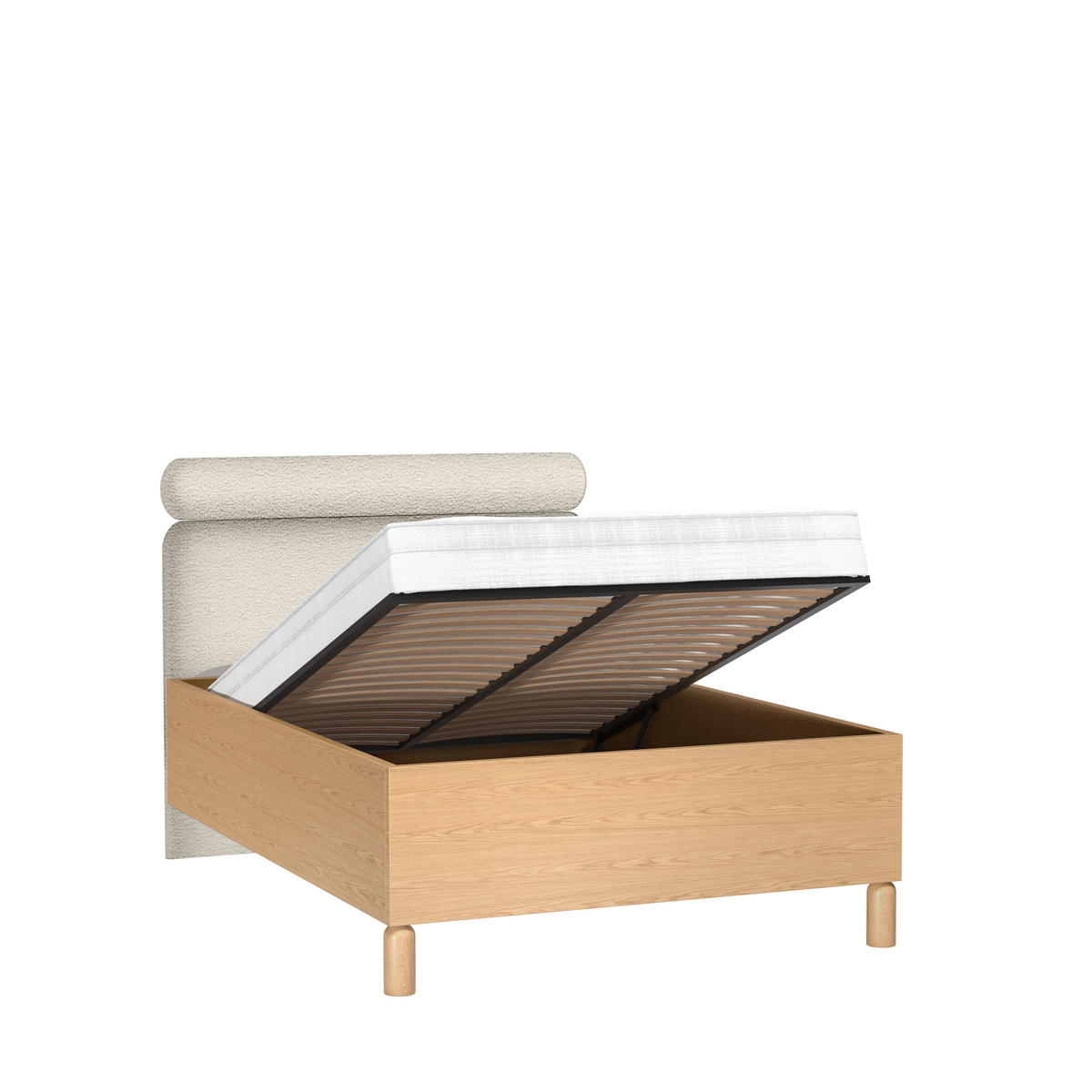 BETT Sanden SN-12 140x200 cm Eichefarben - Eichefarben, Holzwerkstoff