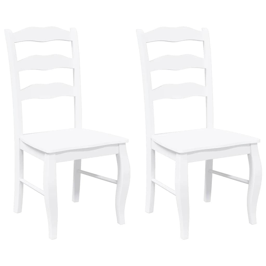 ESSZIMMERSTÜHLE Resz 2er-Set Weiß - Weiß, Holz (48/99/53.5cm) - DELUKE