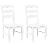 ESSZIMMERSTÜHLE Resz 2er-Set Weiß - Weiß, Holz (48/99/53.5cm) - DELUKE