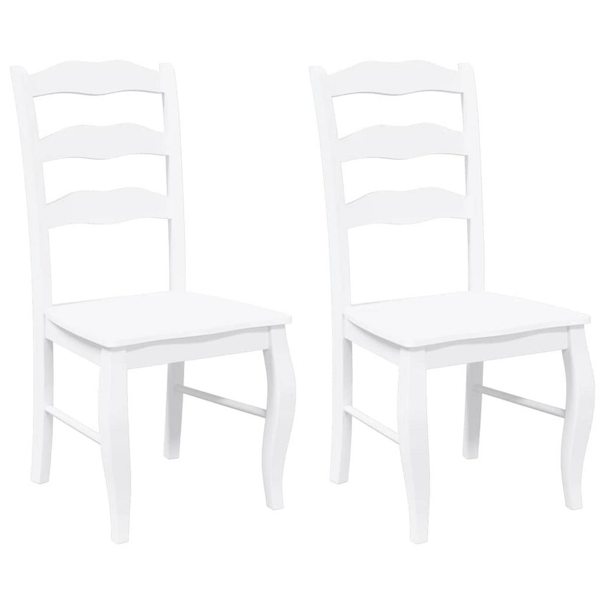 ESSZIMMERSTÜHLE Resz 2er-Set Weiß - Weiß, Holz (48/99/53.5cm) - DELUKE