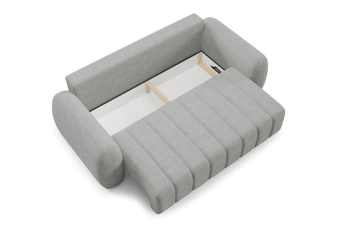 SCHLAFSOFA mit Bettkasten Premium Grau - Schwarz/Grau, Holz/Holzwerkstoff (266/95/110cm) - Furnisell