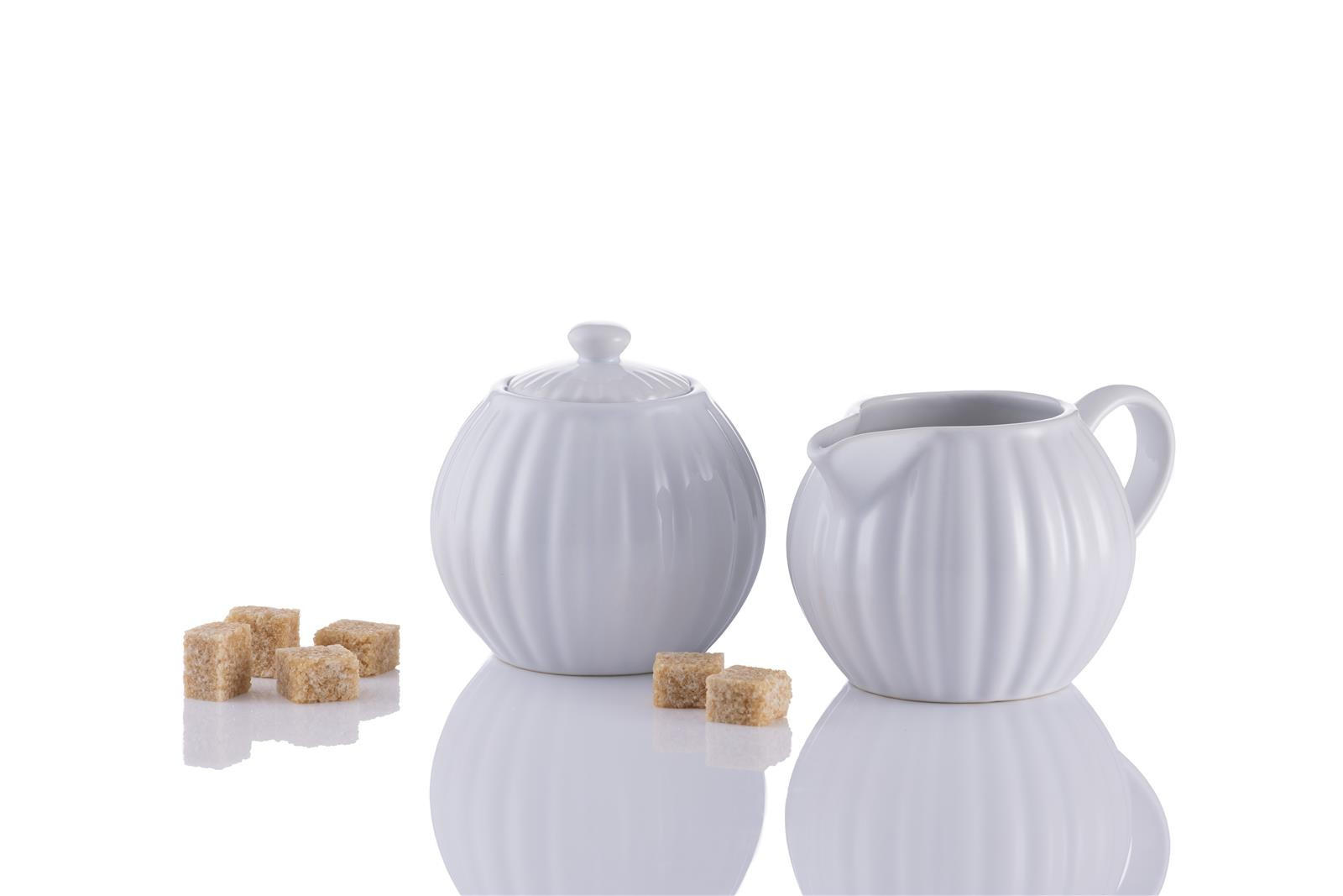MILCH UND ZUCKER SET LUXE, WEISS - Weiß, Keramik (0.3L) - Price & Kensington
