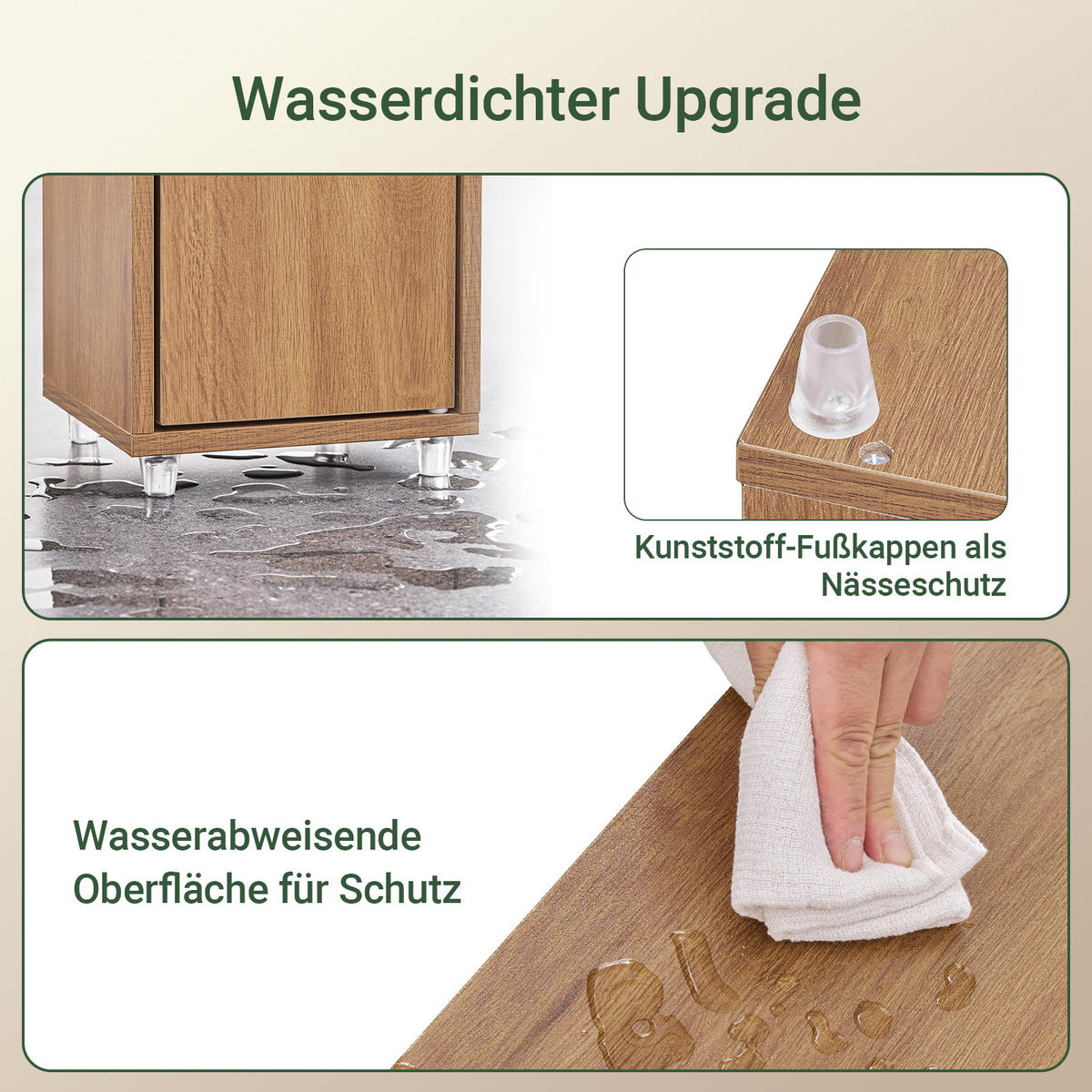 HOCHSCHRANK Vintage - Hellbraun, Holzwerkstoff (20/180/20cm) - SoBuy