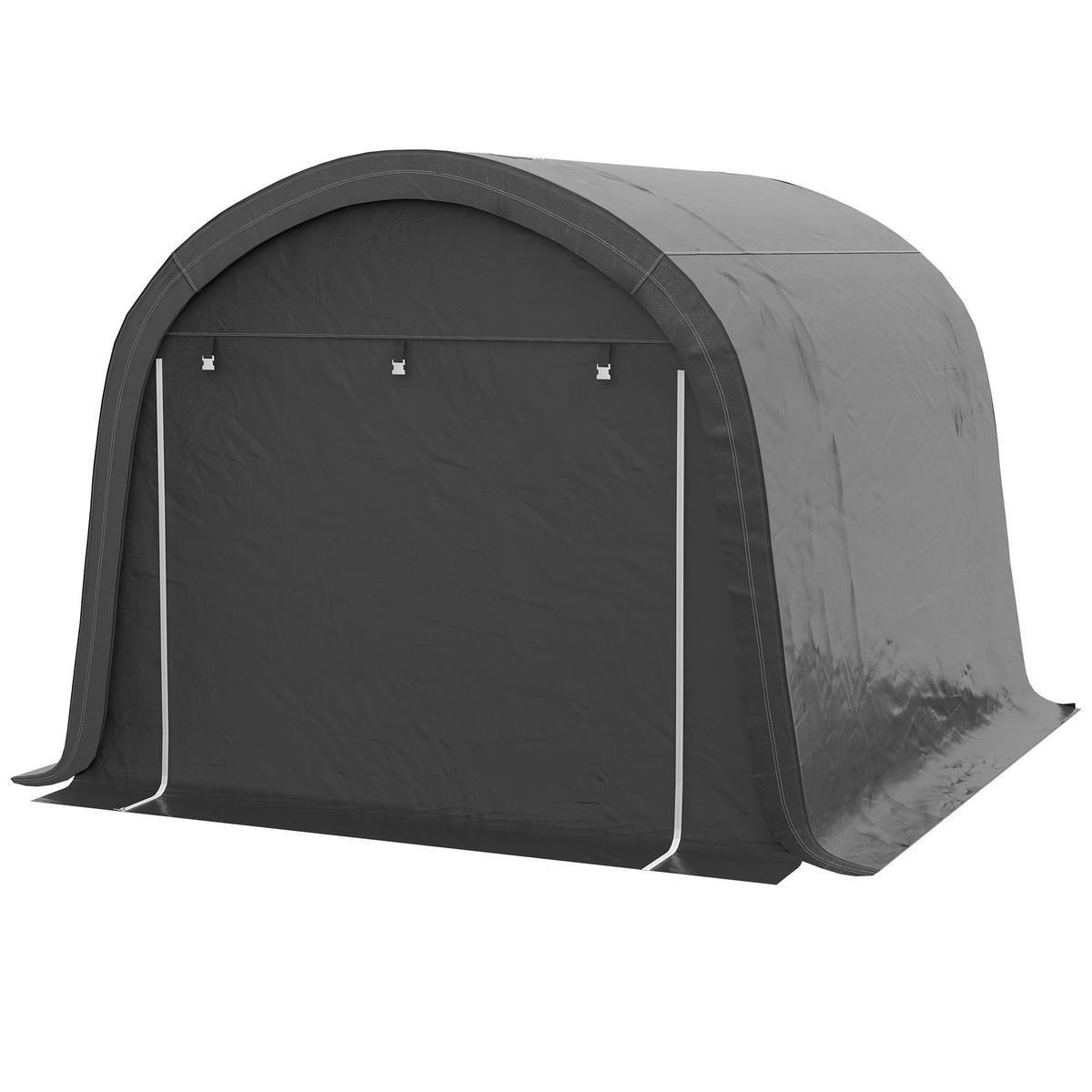 LAGERZELT DE-08074 stabiler Stahlrahmen, große Türen 3x3m Grau - Grau, Metall (300/235/300cm) - ComfortXL