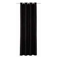 ÖSENVORHANG DOVE Blickdicht - Schwarz, Textil (140/0.5/245cm) - Tom Tailor