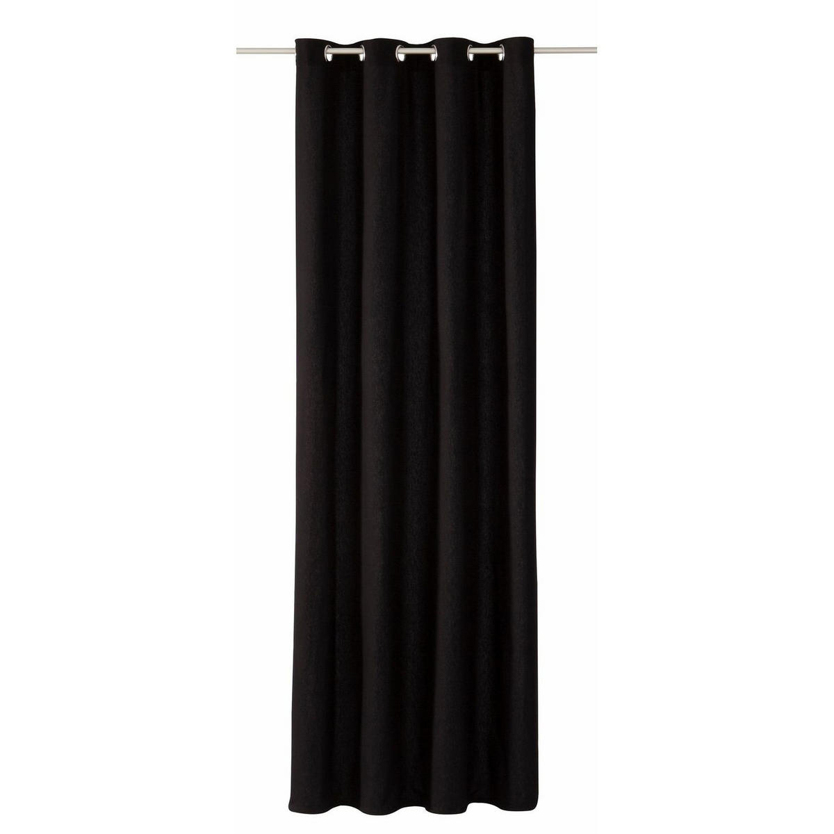 ÖSENVORHANG DOVE Blickdicht - Schwarz, Textil (140/0.5/245cm) - Tom Tailor