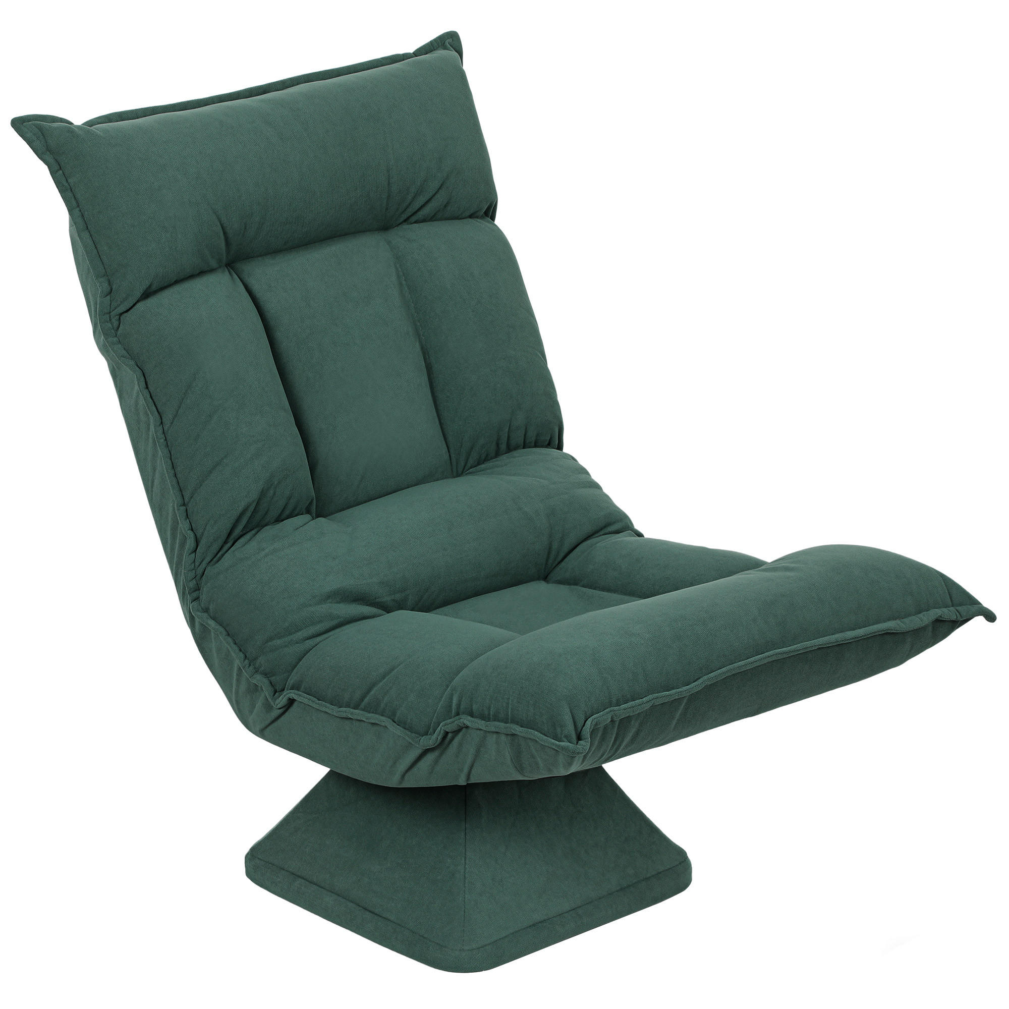 BODENSESSEL DE-06492 5-fach verstellbare Rückenlehne, drehbar Grün - Grün, Holz/Textil (62/95/70cm) - ComfortXL