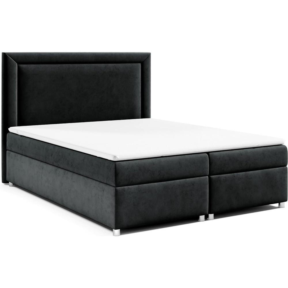 BOXBETT Trinity K-3 Bonellfederkern inkl. Topper - Schwarz, Holz/Holzwerkstoff (140/200cm) - Best For Home