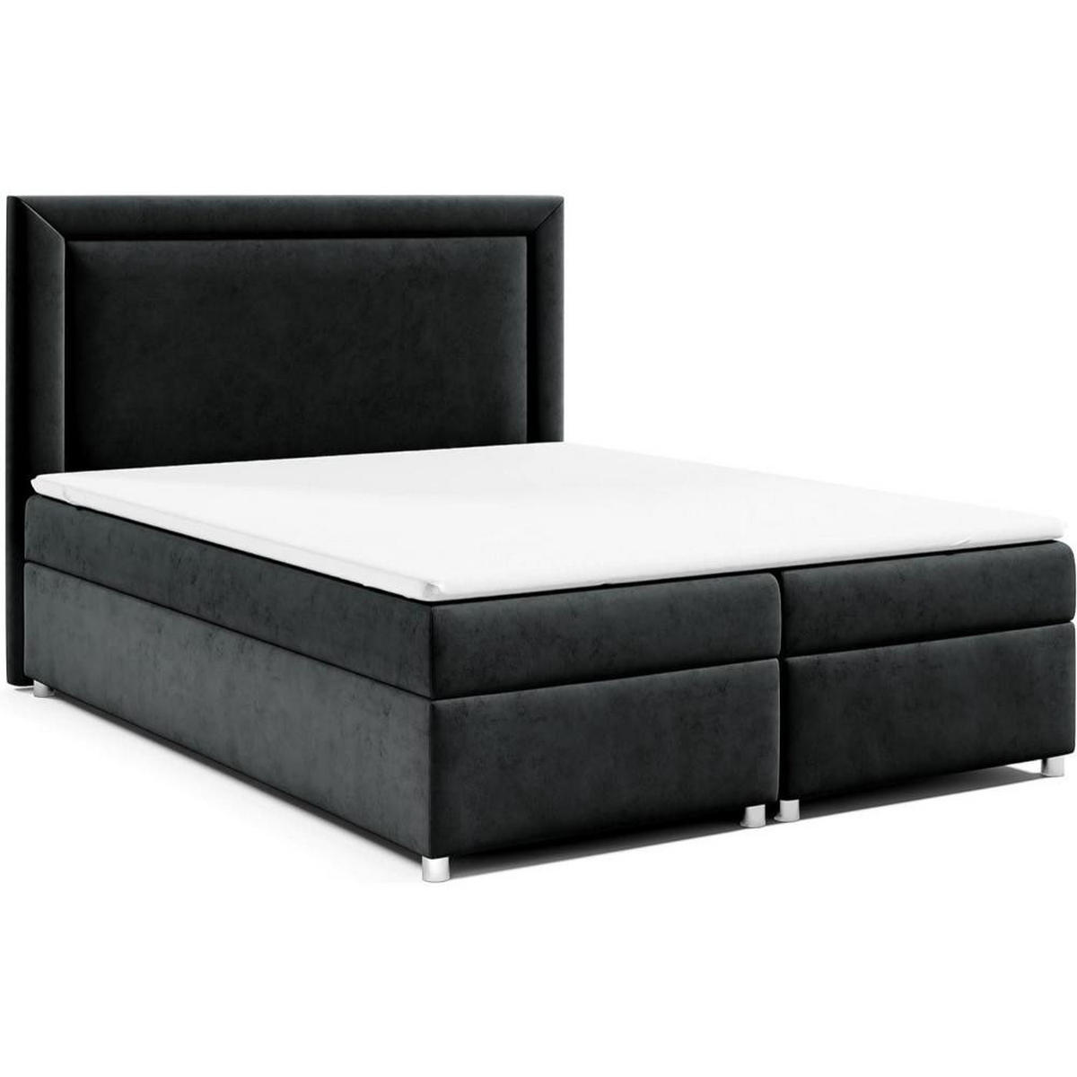 BOXBETT Trinity K-3 Bonellfederkern inkl. Topper - Schwarz, Holz/Holzwerkstoff (140/200cm) - Best For Home