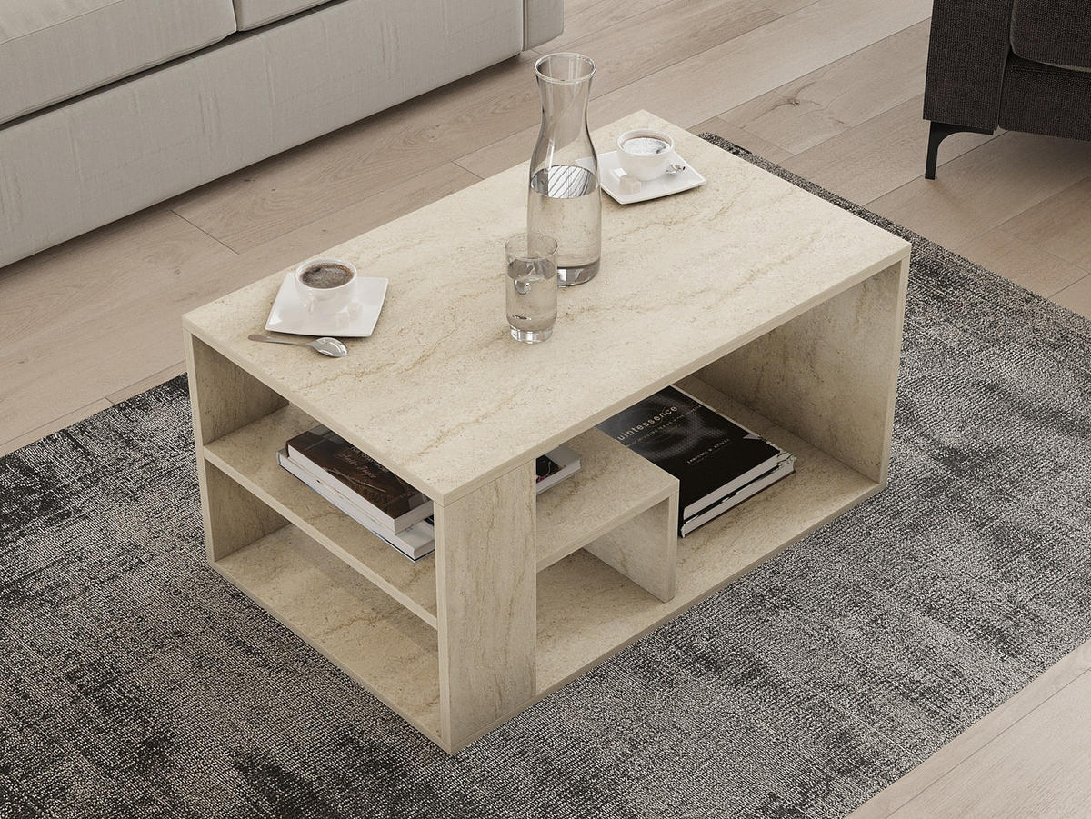 COUCHTISCH eros beige - Beige, Holz (80/40/50cm) - Habitat Garten