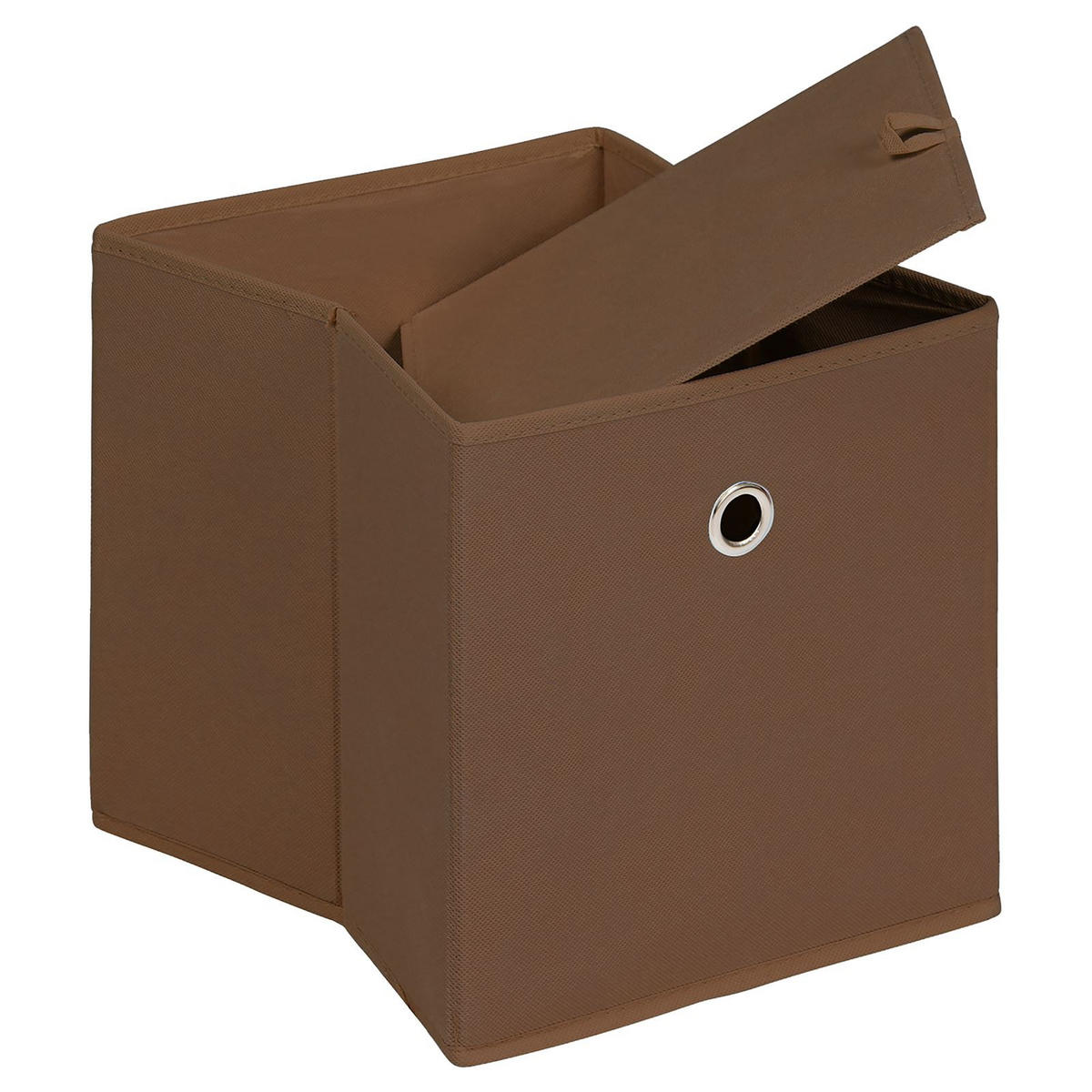 FALTBOX ELA 2ER-SET - Braun, Textil (27/27/27cm) - IDIMEX
