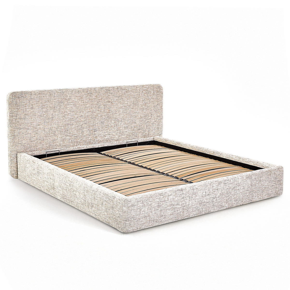 POLSTERBETT - Creme, Holz/Textil (140/200cm) - home24