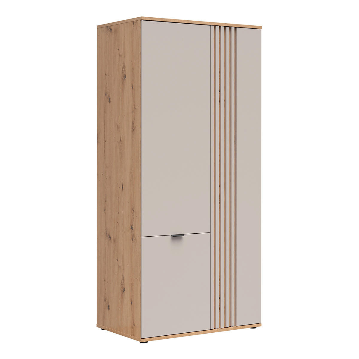 OMARA 3 vrati Ezra Kašmir in les - bež, leseni material (90.5/195.5/56cm) - Petits-meubles