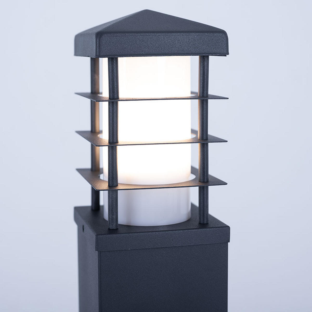 LED WEGELEUCHTE Edelstahl Anthrazit - Anthrazit, Metall (12.4/12.4/45cm)
