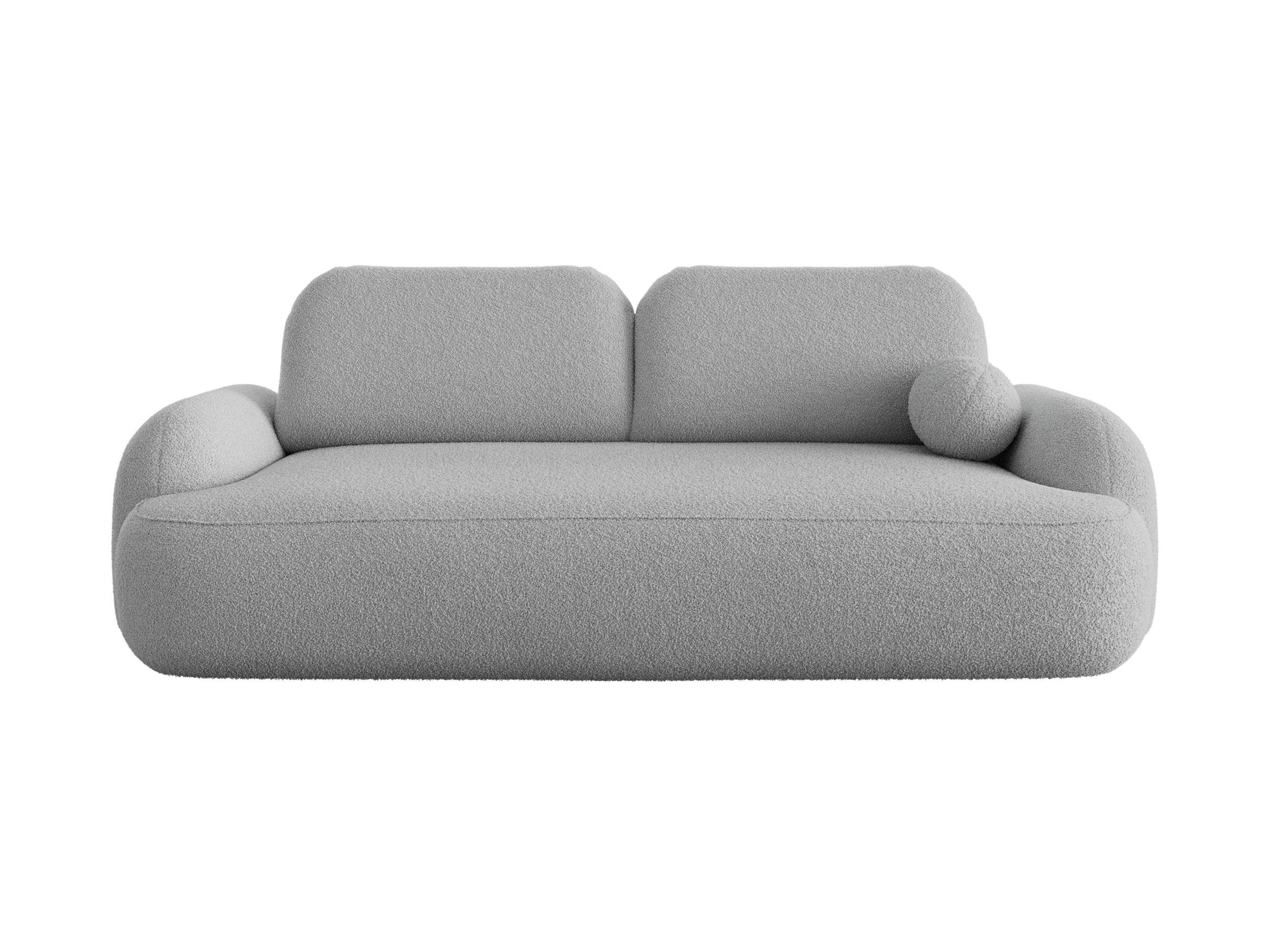 SOFA MOLLY mit Schlaffunktion TERRA FROTTE 05 mit Stauraum - Grau, Textil (121/94/255cm) - Bedante