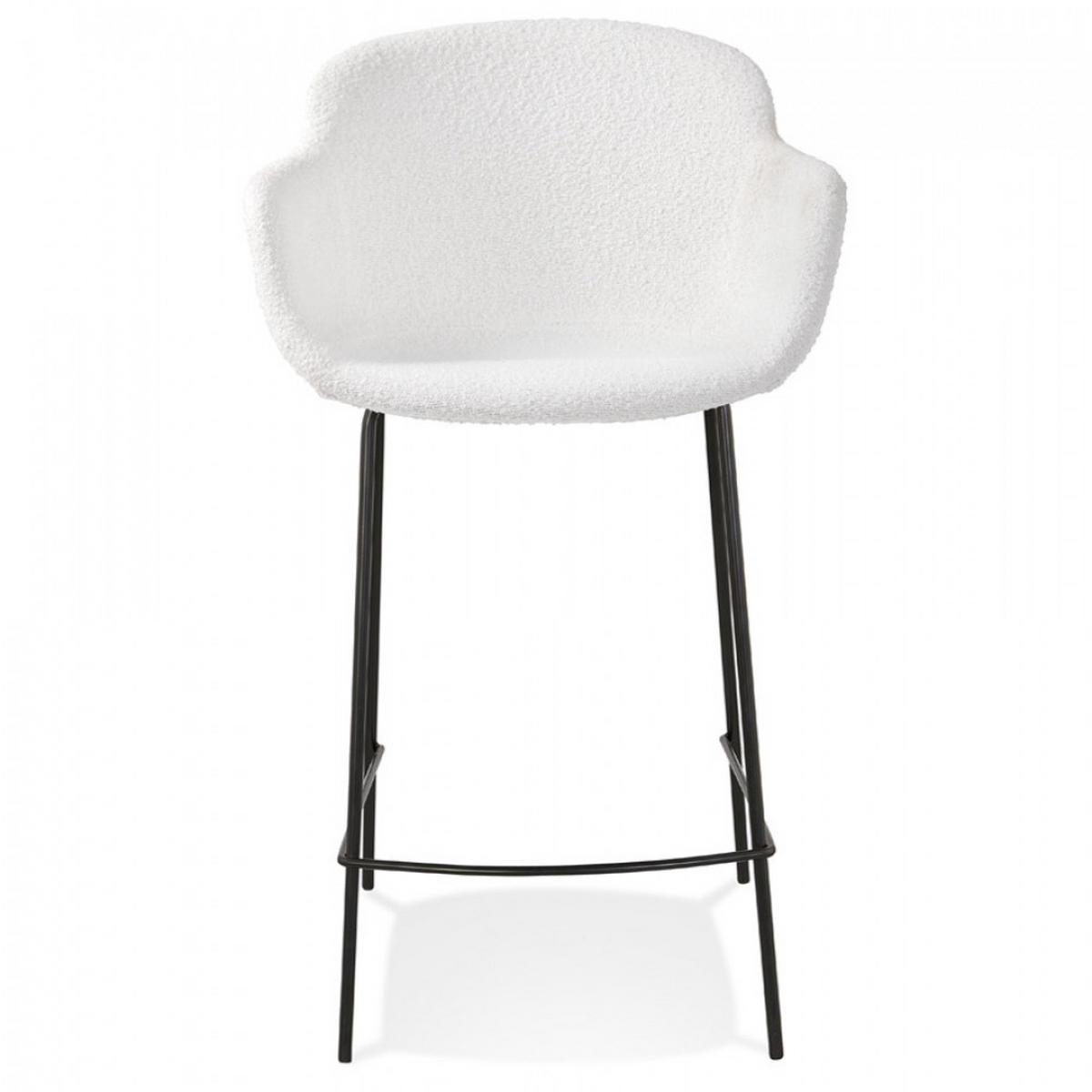 BARHOCKER Weiß 54x97.5x59cm - Weiß, Textil/Metall (54/97.5/59cm) - AlterEgo