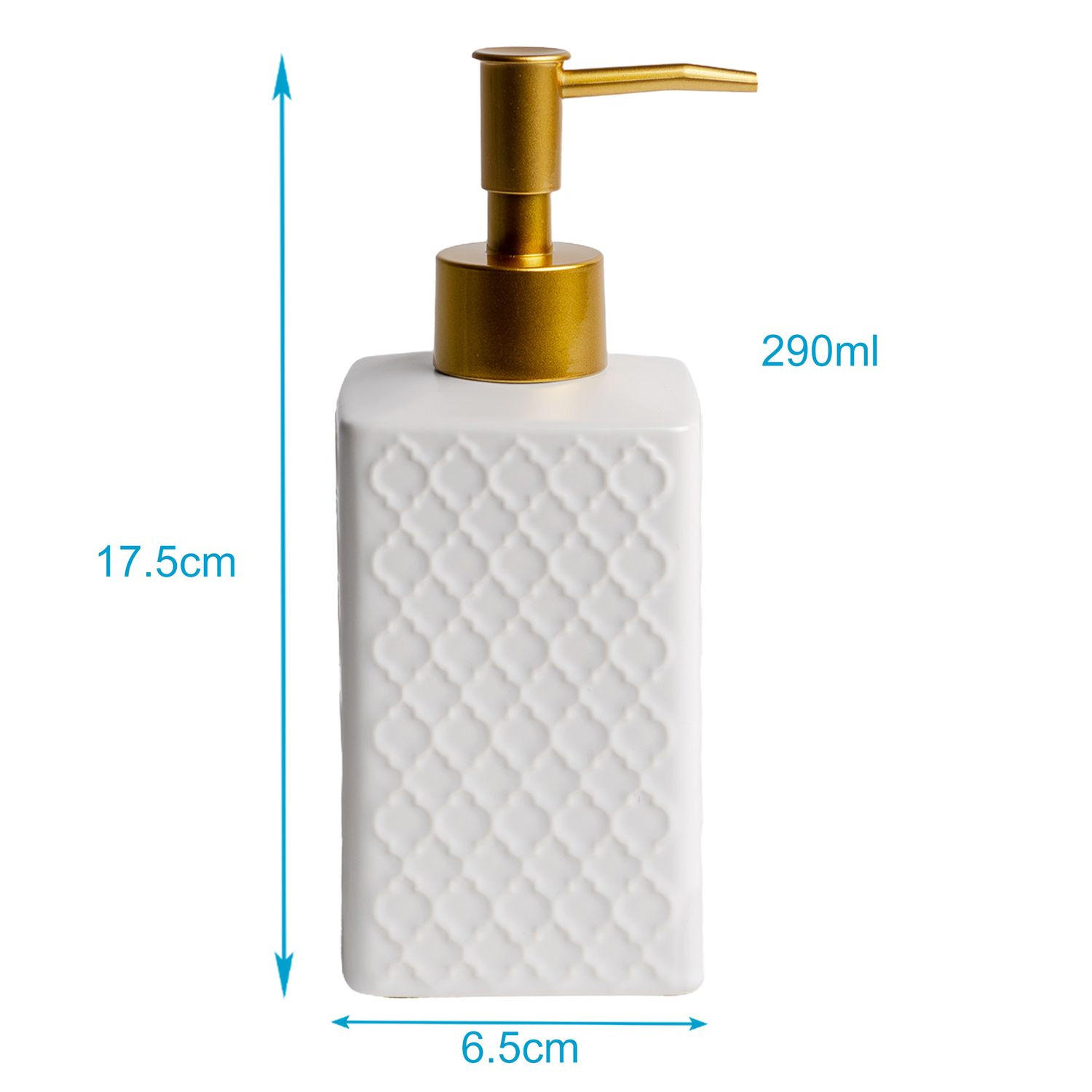 SEIFENSPENDER 290ml - Weiß, Keramik (6.5/10/26.5cm) - Intirilife