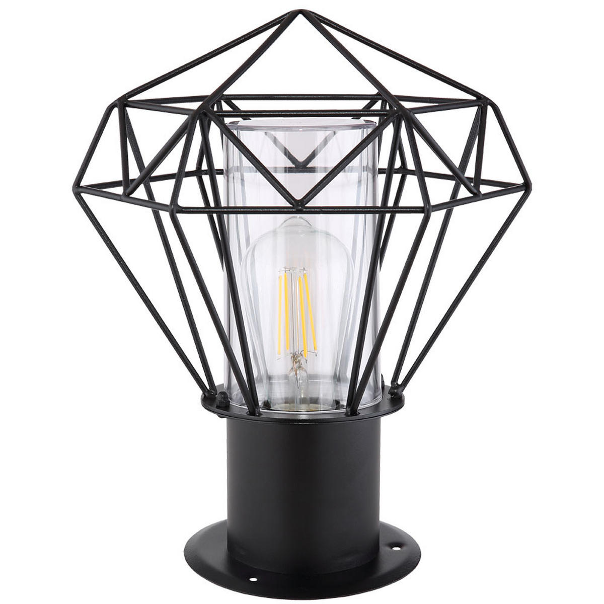 WEGELEUCHTE HORACE Gitterschirm Schwarz - Schwarz, Metall (22.5/25.5/31.5cm) - Globo Lighting