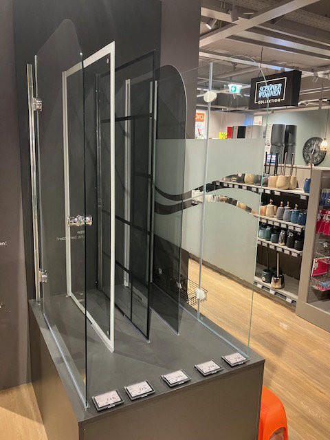 Badewannenaufsatz Glas - Novel