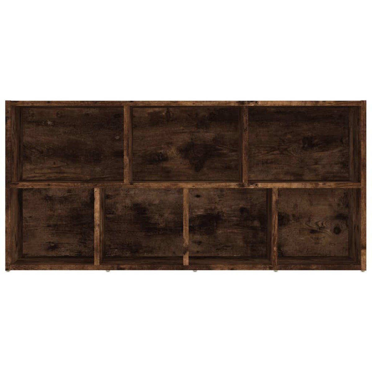 BÜCHERREGAL mit 7 Fächern 50/25/106 cm aus Holzwerkstoff Räuchereiche Dekor - Dunkelbraun, Holz (50/106/25cm) - vidaXL