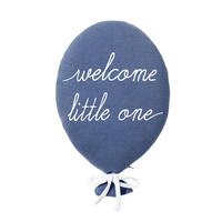 BALLON-KISSEN "Welcome Little One" Blau - Blau, Textil (30/25cm) - nordic coast company