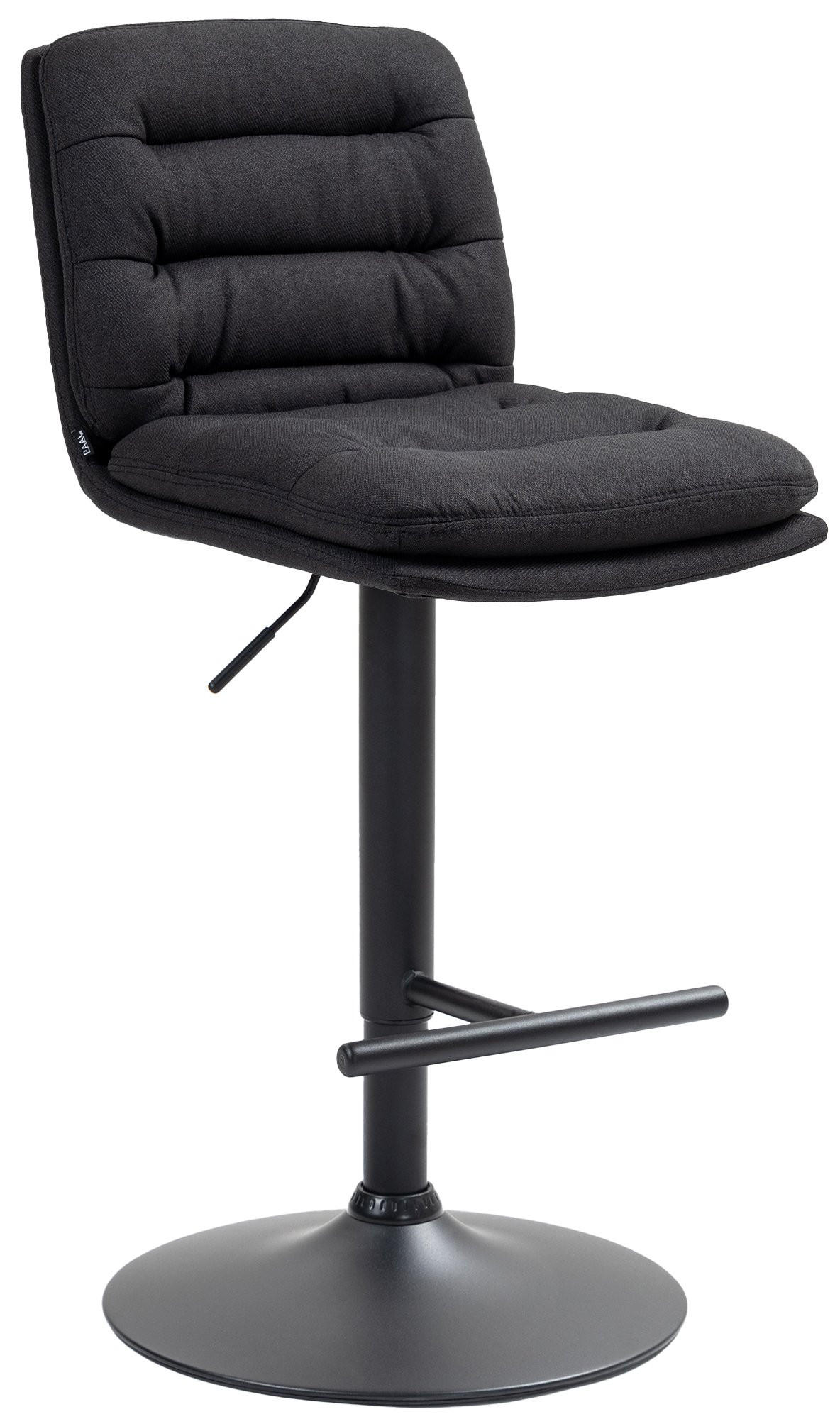 BARHOCKER Stoff schwarz - Schwarz, Textil/Metall (42/94/56cm) - CLP