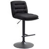BARHOCKER TURIN Schwarz Stoff Schwarz - Schwarz, Textil/Metall (42/94/56cm) - DELUKE