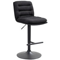 BARHOCKER Stoff schwarz - Schwarz, Textil/Metall (42/94/56cm) - CLP