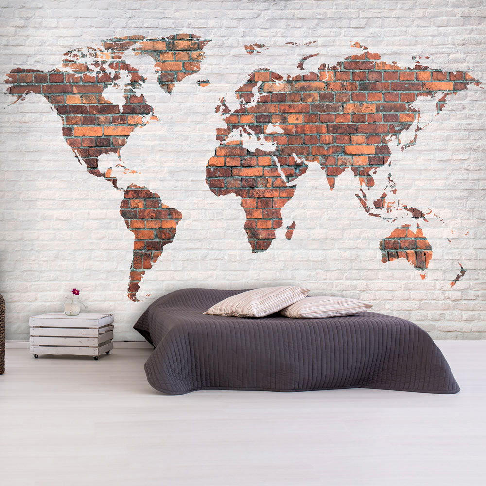 VLIESTAPETE Orange 400/280 cm - Weiß/Orange, Textil (400/1cm) - KUNSTLOFT
