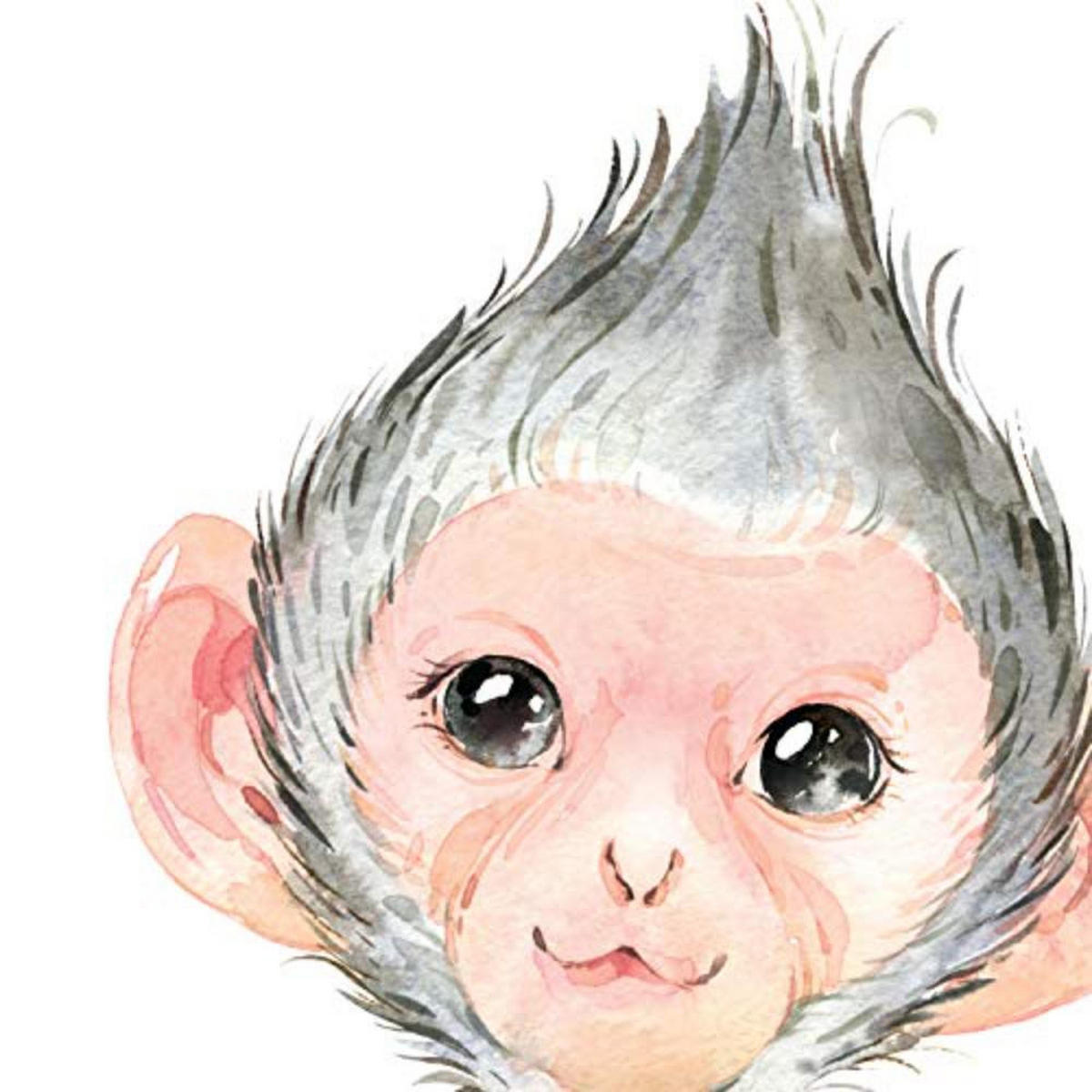 POSTER Set mit 4 Mono Leon Hipopotamo und Ziege A4 Schwarzer Rahmen - Schwarz, Papier (29.7/3cm) - Nacnic