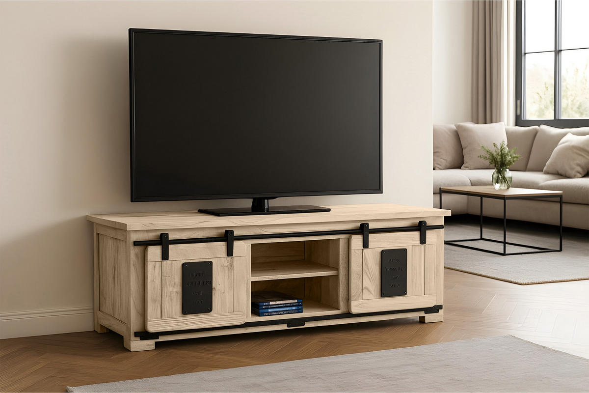 LOWBOARD LIBRO - Beige, Holz (145/50/45cm) - SAM