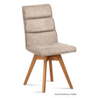 ESSZIMMERSTUHL drehbar (2er-Set) Doris 47x92x60 Eiche geölt/Natur - Eichefarben/Naturfarben, Kunststoff (60/92/47cm) - 58aufmkessel